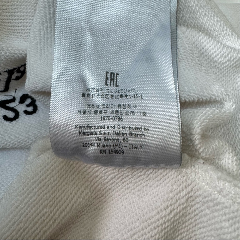 Maison Margiela Paris Numbers Logo Crew Neck Sweatshirt Women XS Embroidered - Picture 16 of 16